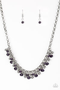 Paparazzi VINTAGE VAULT "Trust Fund Baby" Purple Necklace & Earring Set Paparazzi Jewelry