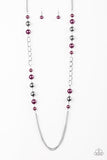 Paparazzi VINTAGE VAULT "Uptown Talker" Purple Necklace & Earring Set Paparazzi Jewelry