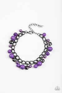 Paparazzi VINTAGE VAULT "Hold My Drink" Purple Bracelet Paparazzi Jewelry