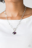Paparazzi "She Sparkles On" Purple Necklace & Earring Set Paparazzi Jewelry