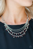 Paparazzi "Financially Fabulous" Red Necklace & Earring Set Paparazzi Jewelry