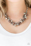 Paparazzi VINTAGE VAULT "Building My Brand" Silver Necklace & Earring Set Paparazzi Jewelry