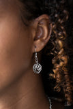 Paparazzi VINTAGE VAULT "Rosy Rosette" Silver Necklace & Earring Set Paparazzi Jewelry