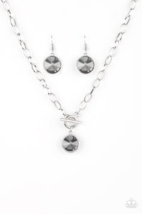 Paparazzi "She Sparkles On" Silver Necklace & Earring Set Paparazzi Jewelry