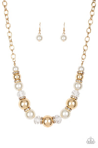 Paparazzi VINTAGE VAULT "The Camera Never Lies" Gold Necklace & Earring Set Paparazzi Jewelry