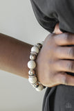 Paparazzi Ruling Class Radiance" White Bracelet Paparazzi Jewelry