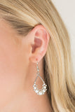 Paparazzi "Fancy First" White Earrings Paparazzi Jewelry