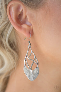 Paparazzi "Super Swanky" Silver Earrings Paparazzi Jewelry