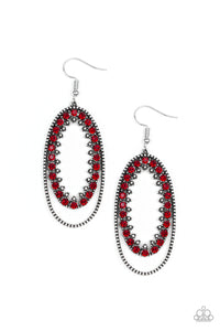 Paparazzi VINTAGE VAULT "Marry Into Money" Red Earrings Paparazzi Jewelry