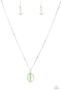 Paparazzi "Summer Cool" Green Necklace & Earring Set Paparazzi Jewelry