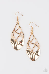 Paparazzi "Super Swanky" Gold Earrings Paparazzi Jewelry