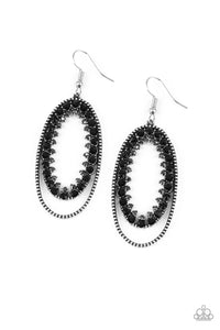 Paparazzi "Marry Into Money" Black Earrings Paparazzi Jewelry