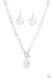 Paparazzi "She Sparkles On" White Necklace & Earring Set Paparazzi Jewelry