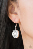 Paparazzi "She Sparkles On" White Necklace & Earring Set Paparazzi Jewelry