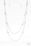 Paparazzi VINTAGE VAULT "Ultrawealthy" Silver Necklace & Earring Set Paparazzi Jewelry