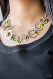 Paparazzi "A Hot SHELL-er" Green Necklace & Earring Set Paparazzi Jewelry