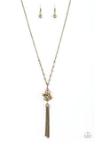 Paparazzi "Uniquely Uptown" Brass Necklace & Earring Set Paparazzi Jewelry