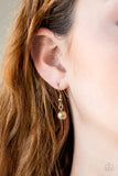 Paparazzi "Uniquely Uptown" Brass Necklace & Earring Set Paparazzi Jewelry