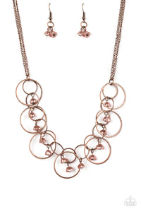 Paparazzi VINTAGE VAULT "Seafront Scene" Copper Necklace & Earring Set Paparazzi Jewelry