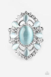 Paparazzi "Over The MOONFLOWER" Blue Ring Paparazzi Jewelry