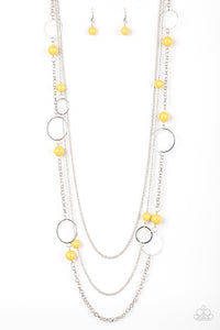 Paparazzi "Beachside Babe" Yellow Necklace & Earring Set Paparazzi Jewelry