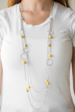 Paparazzi "Beachside Babe" Yellow Necklace & Earring Set Paparazzi Jewelry