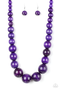 Paparazzi VINTAGE VAULT "Effortlessly Everglades" Purple Necklace & Earring Set Paparazzi Jewelry
