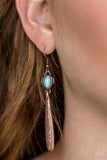 Paparazzi "Colorfully Canyonland" Copper Earrings Paparazzi Jewelry