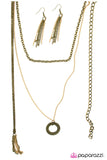 Paparazzi "Opening Night" Brass Necklace & Earring Set Paparazzi Jewelry