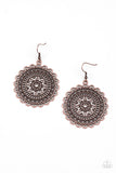 Paparazzi "Be Sol Bold" Copper Studded Sunburst Earrings Paparazzi Jewelry