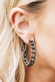 Paparazzi "Breaking Chains" FASHION FIX Black Earrings Paparazzi Jewelry