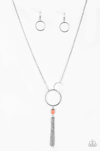 Paparazzi VINTAGE VAULT "Offshore Odyssey" Orange Necklace & Earring Set Paparazzi Jewelry