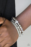 Paparazzi VINTAGE VAULT "Babe-alicious" Silver Bracelet Paparazzi Jewelry