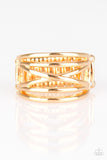 Paparazzi "Way Wayward" Gold Crisscross Design Ring Paparazzi Jewelry