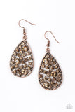 Paparazzi VINTAGE VAULT "GLOW With The Flow" Copper Earrings Paparazzi Jewelry