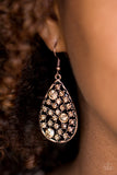 Paparazzi VINTAGE VAULT "GLOW With The Flow" Copper Earrings Paparazzi Jewelry