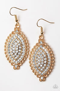 Paparazzi "Pretty Prestigious" Gold Earrings Paparazzi Jewelry