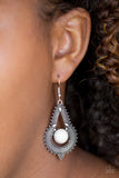 Paparazzi VINTAGE VAULT "Zoomin Zumba" White Earrings Paparazzi Jewelry