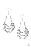 Paparazzi VINTAGE VAULT "Hang ZEN!" Silver Earrings Paparazzi Jewelry