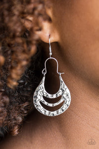 Paparazzi VINTAGE VAULT "Hang ZEN!" Silver Earrings Paparazzi Jewelry