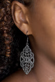 Paparazzi VINTAGE VAULT "Ornately Ornate" Black Earrings Paparazzi Jewelry
