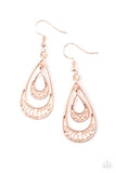 Paparazzi "Reigned Out" Rose Gold Earrings Paparazzi Jewelry