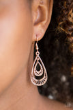 Paparazzi "Reigned Out" Rose Gold Earrings Paparazzi Jewelry