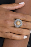 Paparazzi VINTAGE VAULT "Garden Stroll" Brown Ring Paparazzi Jewelry