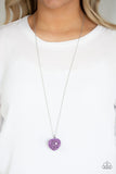 Paparazzi VINTAGE VAULT "Love Is All Around" Purple Necklace & Earring Set Paparazzi Jewelry
