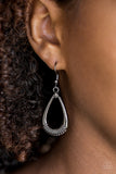 Paparazzi VINTAGE VAULT "Trending Texture" Black Earrings Paparazzi Jewelry