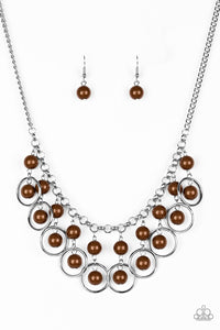 Paparazzi "Really Rococo" Brown Necklace & Earring Set Paparazzi Jewelry