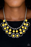 Paparazzi VINTAGE VAULT "Really Rococo" Yellow Necklace & Earring Set Paparazzi Jewelry