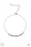 Paparazzi "Cat Got Your Tongue?" Silver Choker Necklace & Earring Set Paparazzi Jewelry