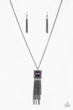 Paparazzi VINTAGE VAULT "Shimmer Sensei" Purple 045XX Necklace & Earring Set Paparazzi Jewelry